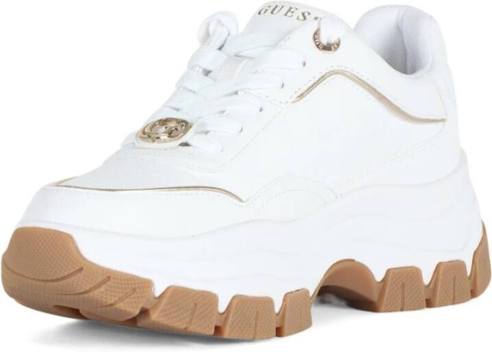 Guess Chunky Eco-Leer Logo Sneakers White Dames