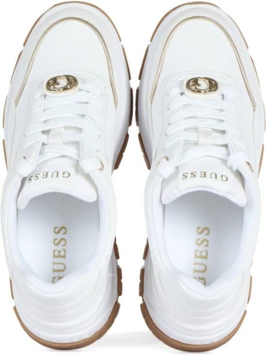 Guess Chunky Eco-Leer Logo Sneakers White Dames