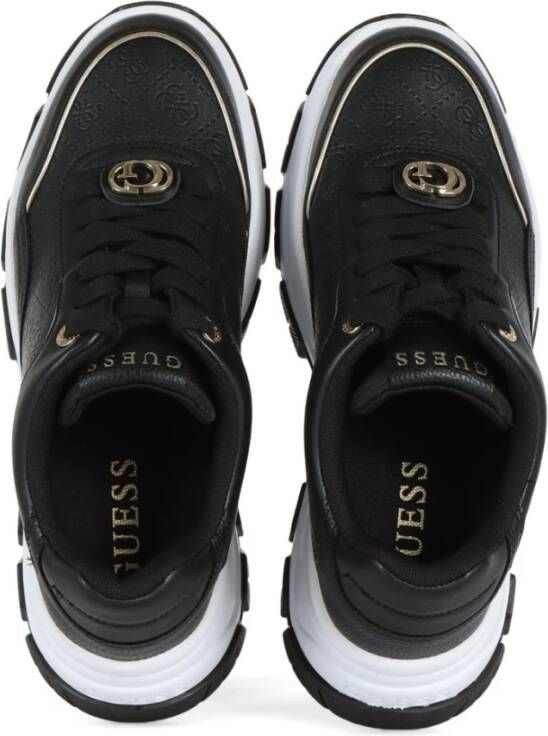 Guess Chunky Ecoleather Logo Sneakers Black Dames