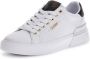 Guess Dames Corlina Lage Sneakers in Wit Bruin Eco Leer White Dames - Thumbnail 2