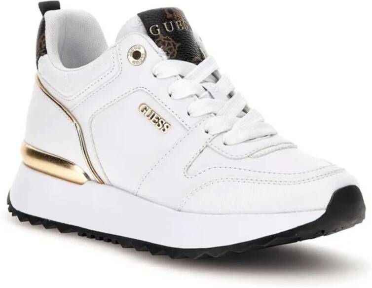 Guess Dames Kaddy Sneaker in Wit Eco Leer Wit Dames