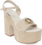 Guess Flat Sandals Beige Dames - Thumbnail 5