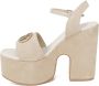 Guess Flat Sandals Beige Dames - Thumbnail 6