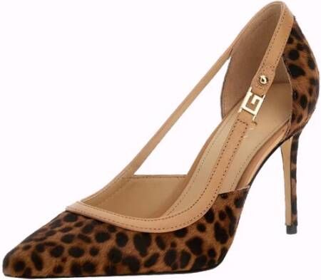 Guess Dierenprint hoge hakken pumps Brown Dames