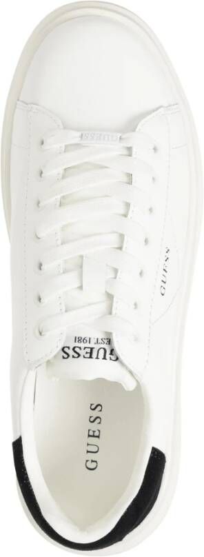 Guess Eenvoudige Vetersneakers White Dames