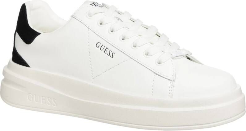 Guess Eenvoudige Vetersneakers White Dames