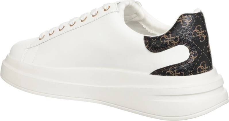 Guess Eenvoudige Vetersneakers White Heren