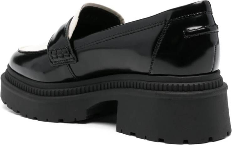 Guess Elegante Leren Loafer Schoenen Black Dames