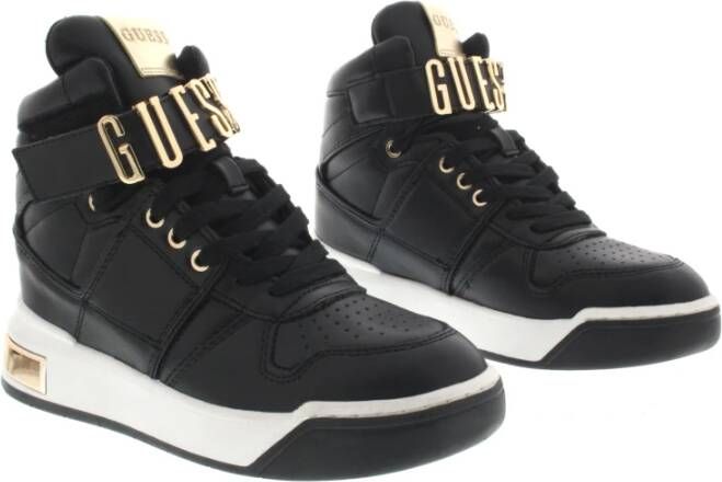 Guess Zwarte Hoge Sneakers van Synthetisch Leer voor Dames Zwart Dames