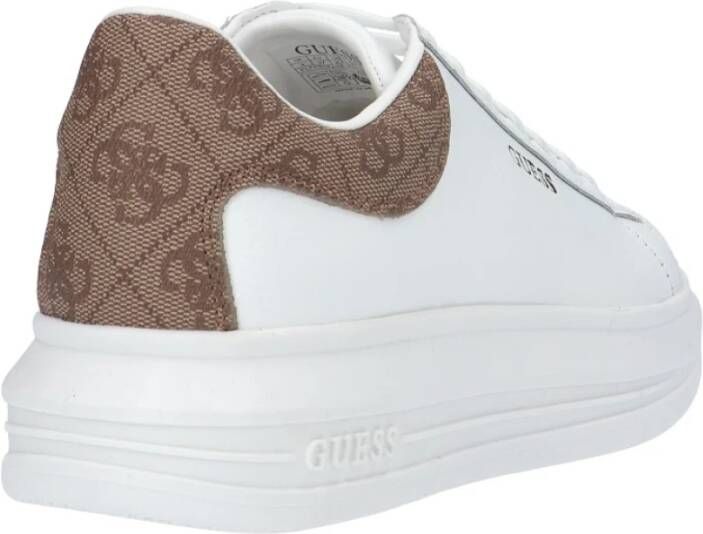 Guess Fl7Viblea12 Sneaker Wit Bruin NorHeren pasvorm Wit Dames