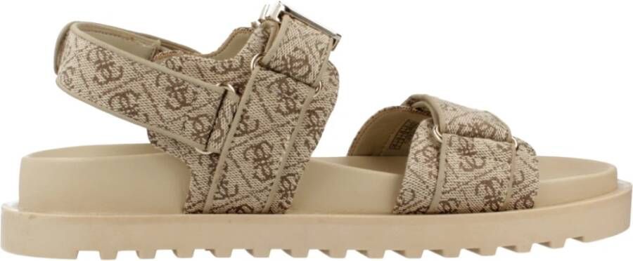 Guess Flat Sandals Beige Dames