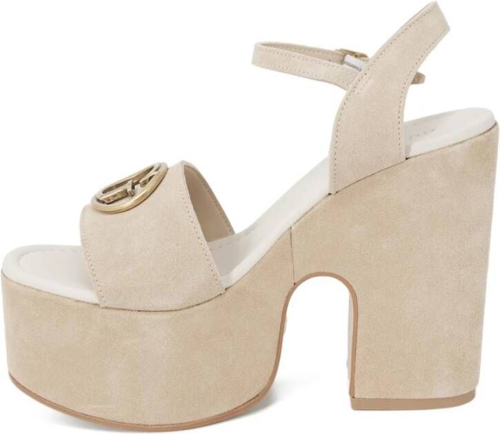 Guess Flat Sandals Beige Dames