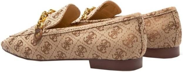 Guess Gedrukt Logo Mocassin Marta Beige Dames