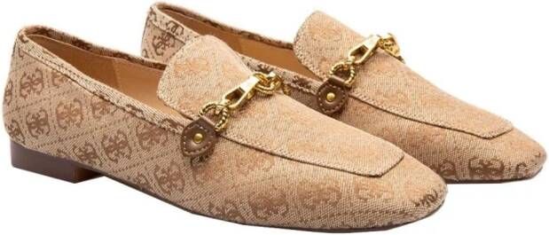 Guess Gedrukt Logo Mocassin Marta Beige Dames