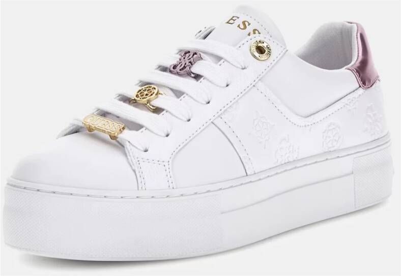 Guess Giella Sneakers Dames Wit Roze White Dames