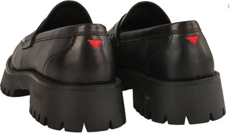 Guess Heren Leren Loafers Stijlvol Minimalistisch Black Heren