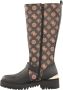 Guess Zwarte leren hoge laarzen Multicolor Dames - Thumbnail 4