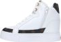 Guess Basketbal Wedge Sneaker met Kleurrijke Logodetails White Dames - Thumbnail 7