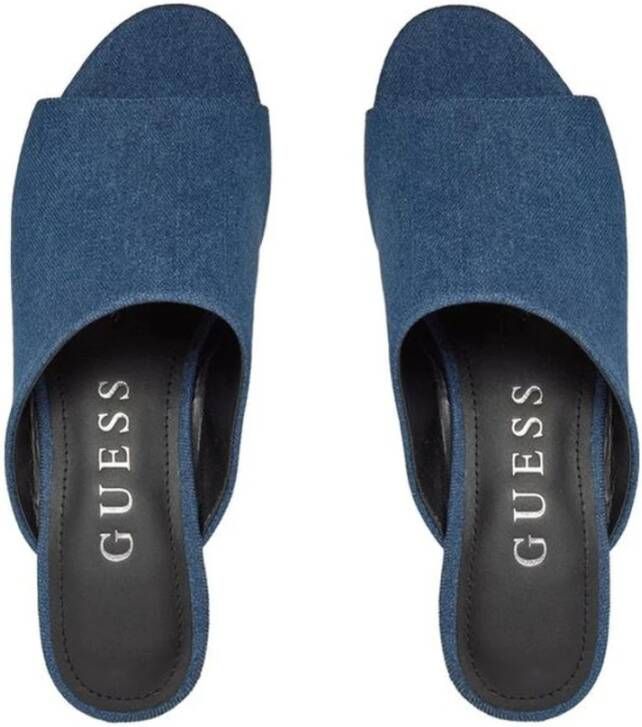 Guess Katoenen hakken pumps voor vrouwen Blue Dames