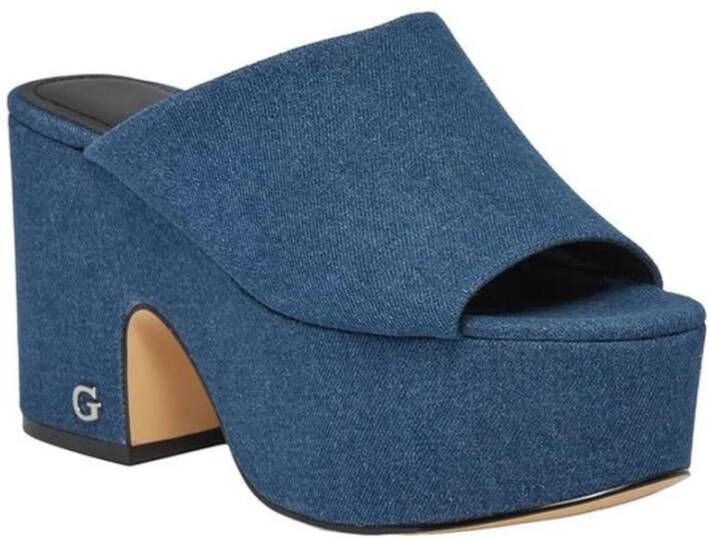 Guess Katoenen hakken pumps voor vrouwen Blue Dames