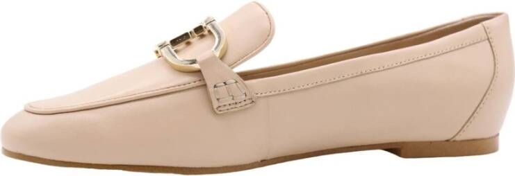 Guess Klassieke Leren Mocassin Schoenen Beige Dames