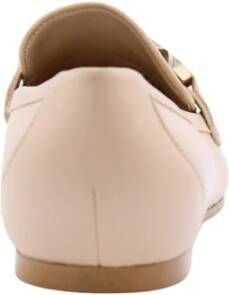 Guess Klassieke Leren Mocassin Schoenen Beige Dames