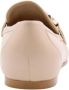 Guess Klassieke Leren Mocassin Schoenen Beige Dames - Thumbnail 10