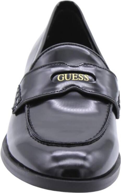 Guess Klassieke Leren Mocassinschoenen Black Dames