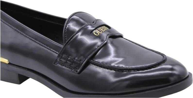 Guess Klassieke Leren Mocassinschoenen Black Dames