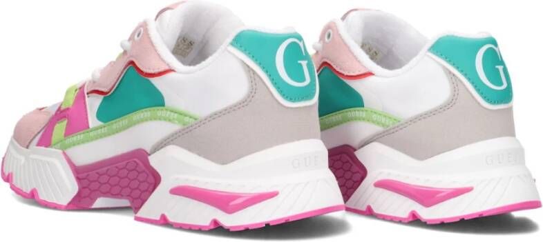 Guess Kleurrijke Chunky Sole Sneakers Carrli3 Multicolor Dames