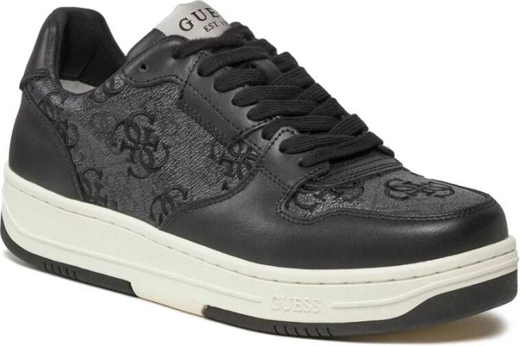 Guess Lage Ancona Sneakers Grijze Logo Black Heren