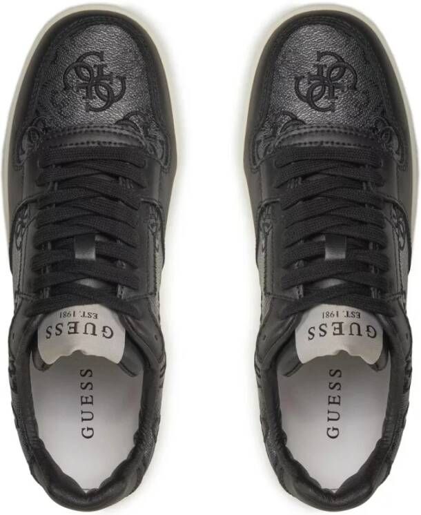 Guess Lage Ancona Sneakers Grijze Logo Black Heren