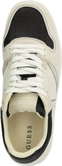 Guess Lage Leren Sneakers Ancona Stijl Beige Heren