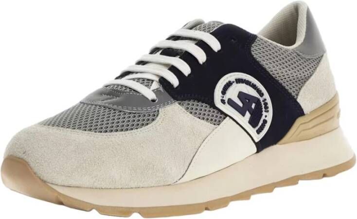 Guess Lage leren sneakers Beige Gray Heren