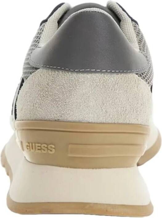 Guess Lage leren sneakers Beige Gray Heren