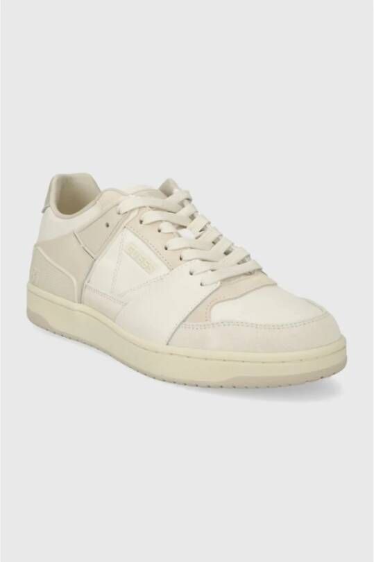 Guess Lage leren sneakers Beige Heren