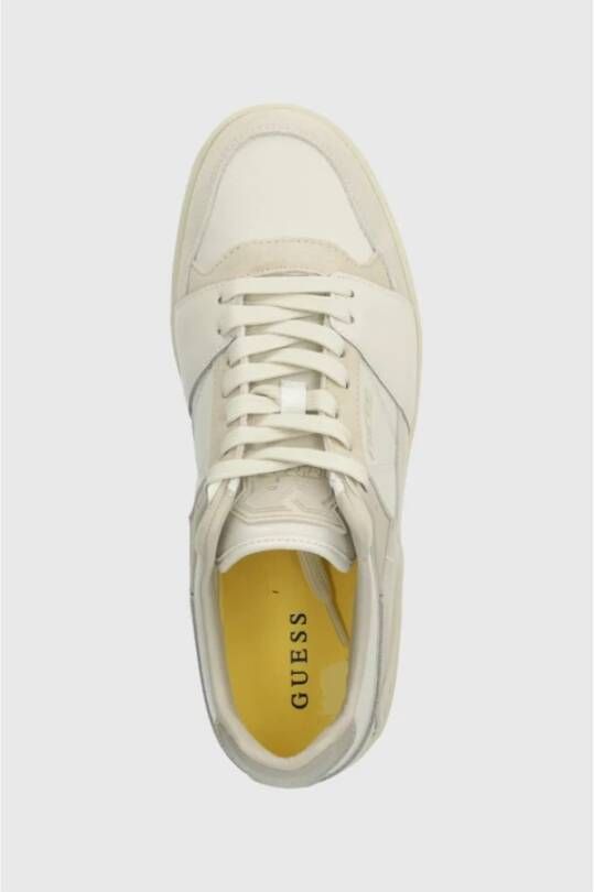 Guess Lage leren sneakers Beige Heren