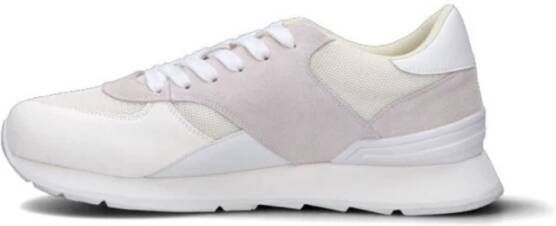 Guess Lage leren sneakers Wit White Heren