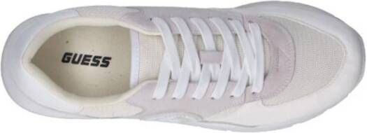 Guess Lage leren sneakers Wit White Heren