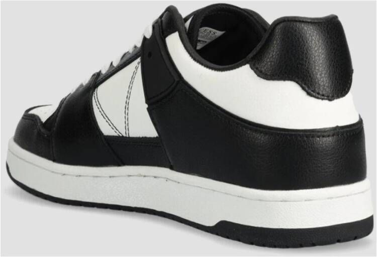 Guess Lage leren sneakers Zwart Black Heren