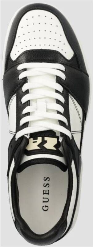 Guess Lage leren sneakers Zwart Black Heren