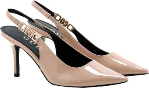 Guess Lak Slingback Leren Hoge Hakken Pink Dames