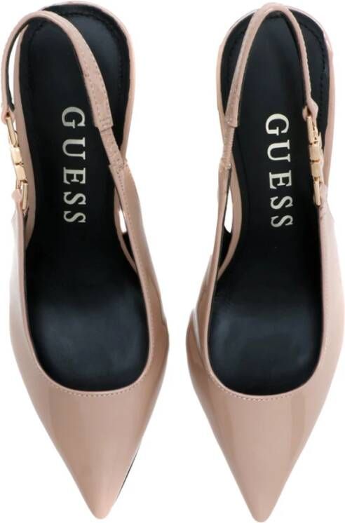 Guess Lak Slingback Leren Hoge Hakken Pink Dames