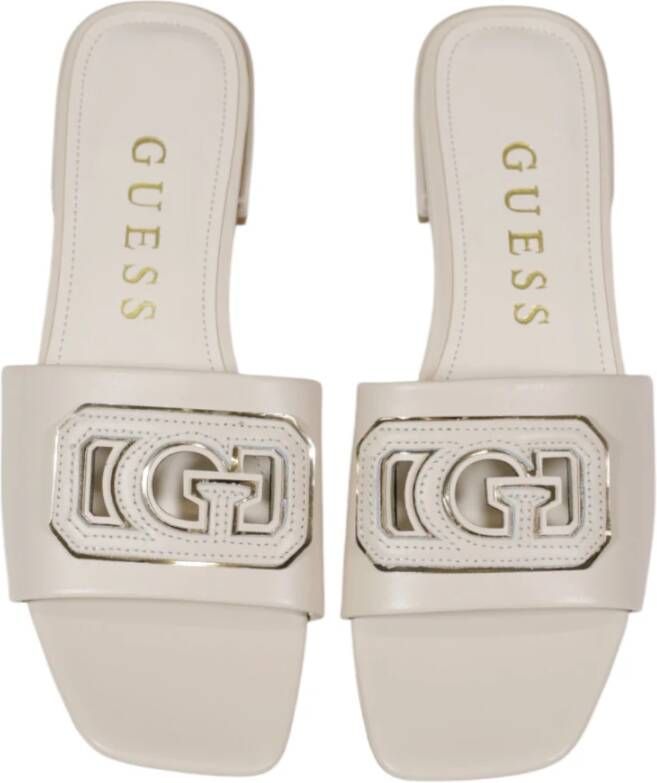 Guess Leren Damessandalen Lente Zomer Collectie Beige Dames