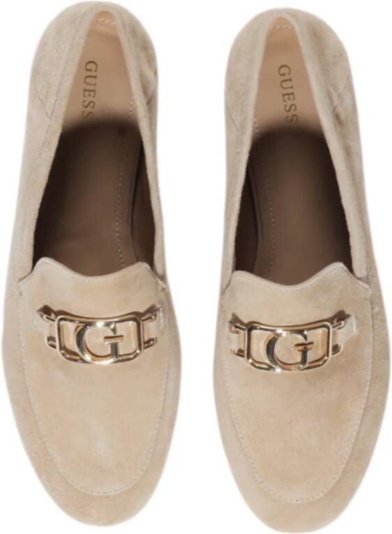 Guess Leren Damesschoenen Lente Zomer Collectie Beige Dames