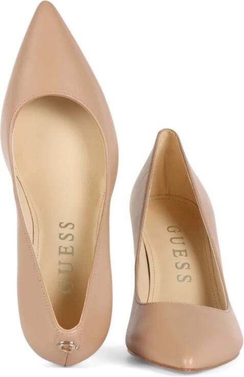 Guess Leren Hoge Hak Stiletto's Beige Dames