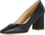 Guess Leren Logo Plaat Chunky Heel Pumps Black Dames - Thumbnail 2