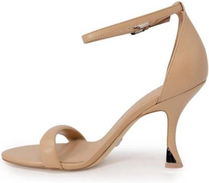 Guess Leren Pump Hak Lente Zomer Collectie Beige Dames