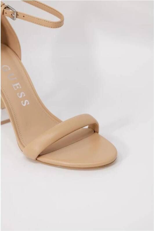 Guess Leren Pump Hak Lente Zomer Collectie Beige Dames