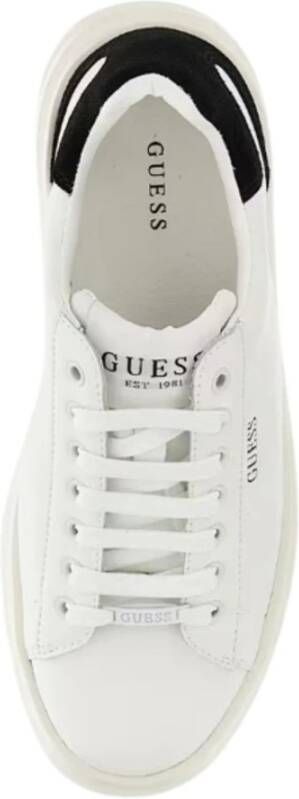 Guess Leren Sneakers Elbina voor Vrouwen White Dames